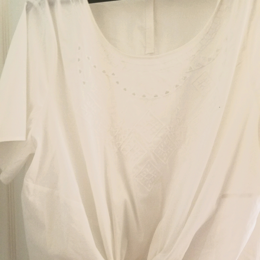White Sleeveless Blouse NWOT